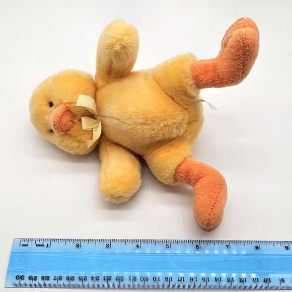 Russ Berrie Baby Chick Plush 8" Easter Basket Russ Plus Yellow Duck Soft Toy - Picture 4 of 9